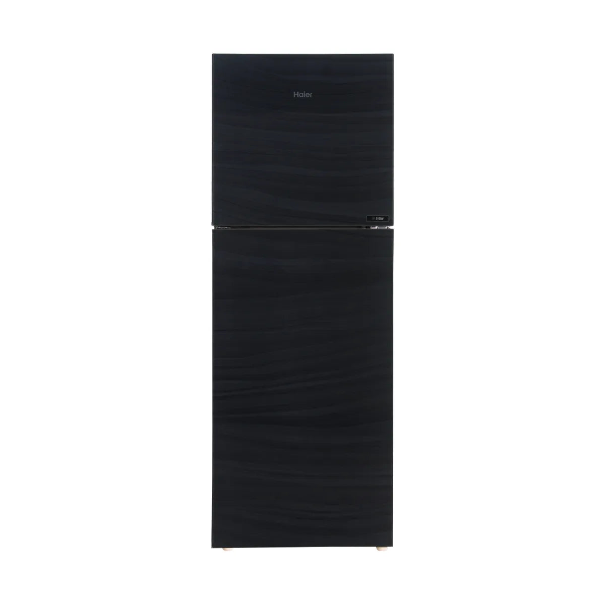 Haier HRF-346EPB E-Star Glass Door Refrigerator – Black Glass front view