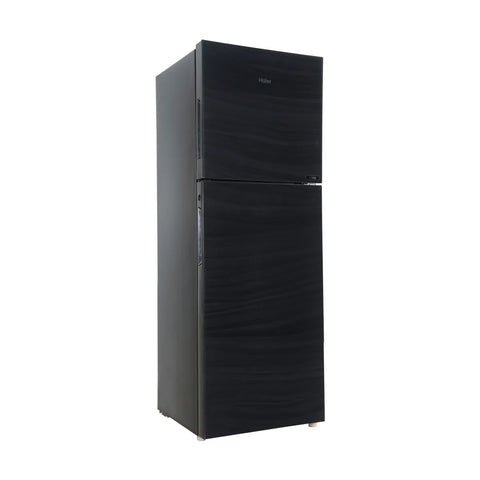 Haier HRF-346EPB E-Star Glass Door Refrigerator – Black Glass open view