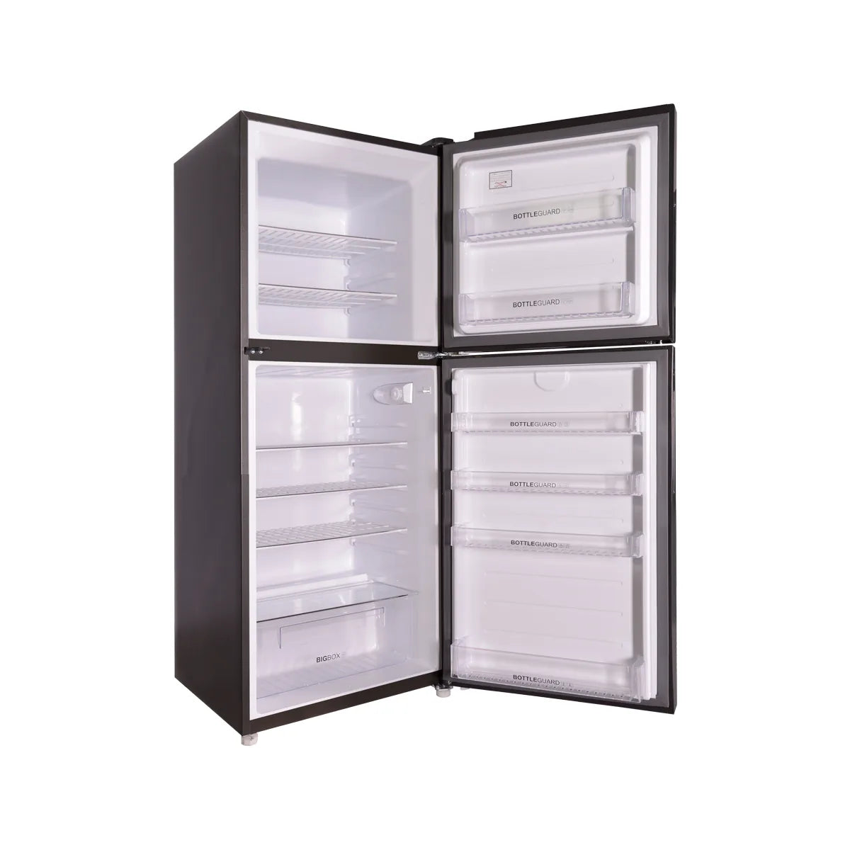 Haier HRF-346EPB E-Star Glass Door Refrigerator – Black Glass side view