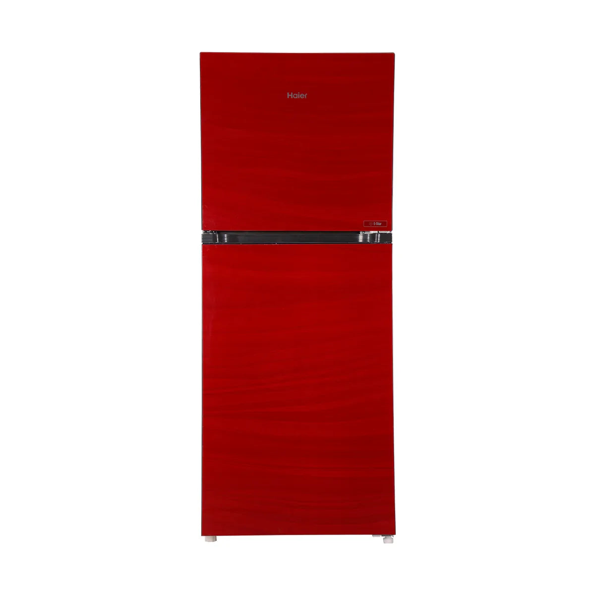 Haier HRF-368EPR E-Star Glass Door Refrigerator – Red Glass front view