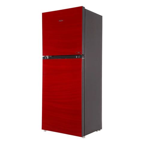 Haier HRF-368EPR E-Star Glass Door Refrigerator – Red Glass open view