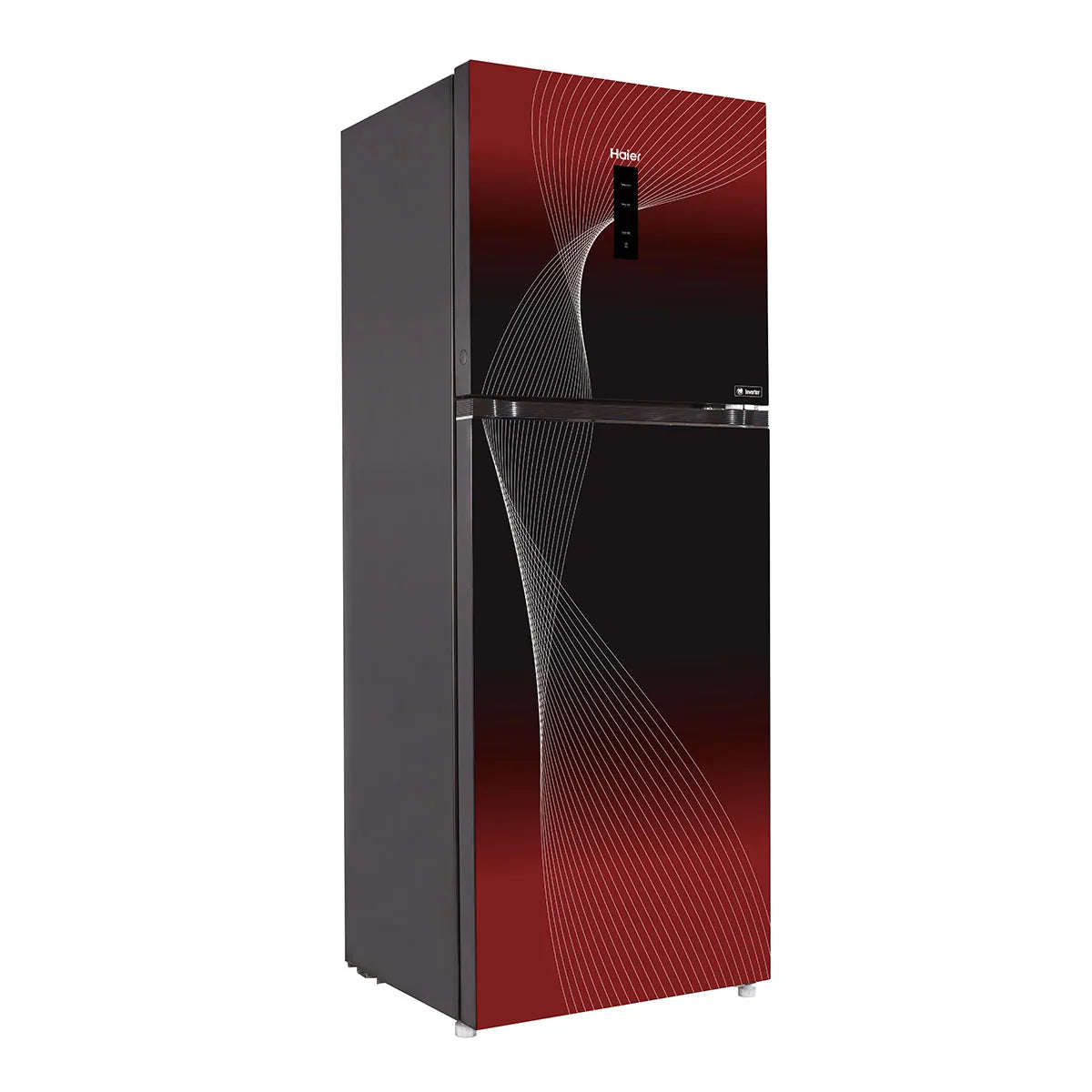 Haier HRF-368IFRA Digital Inverter HCS Refrigerator – Red angle view