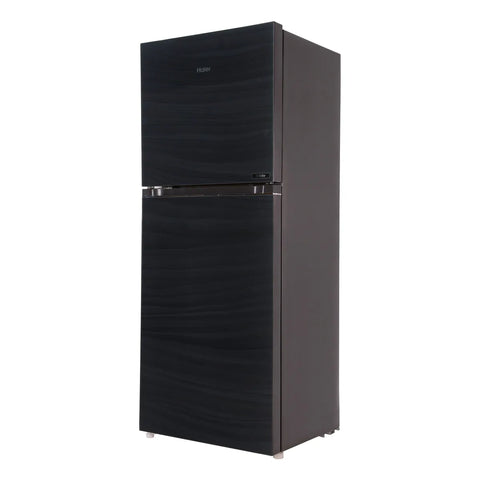Haier HRF-398EPB E-Star Glass Door Refrigerator – Black Glass open view