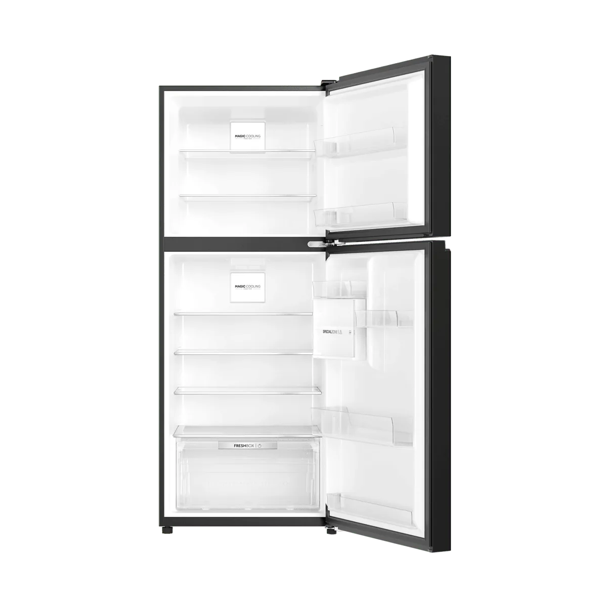 Haier HRF-418TIFB1U1 IoT Twin Inverter Refrigerator – Black interior view