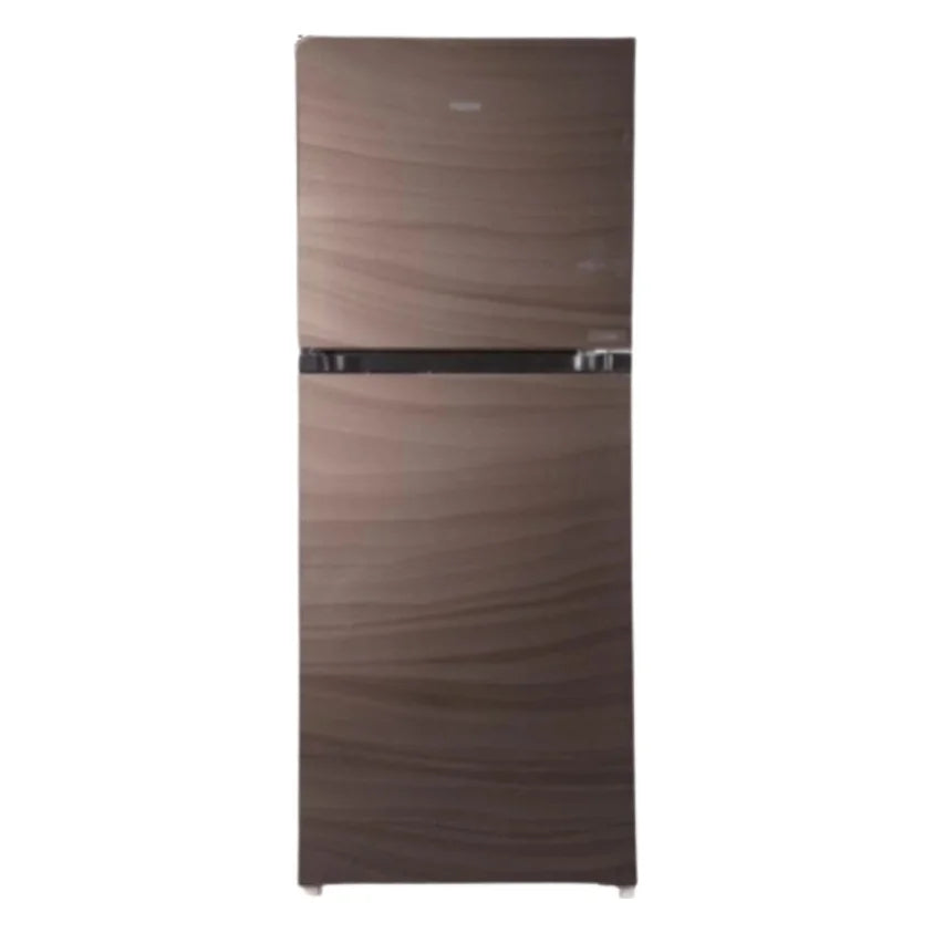 Haier HRF-438EPCG E-Star Glass Door Refrigerator – Chocolate Glass front view