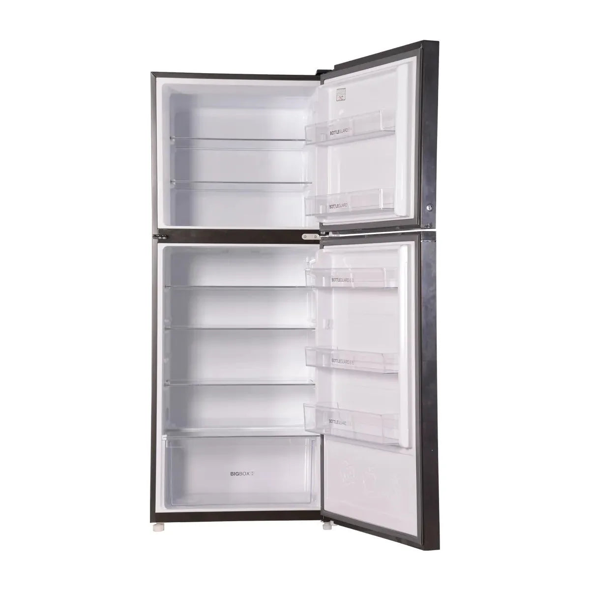Haier HRF-438EPR E-Star Glass Door Refrigerator – Red Glass open view
