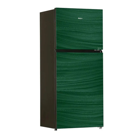 Haier HRF-538EPB E-Star Glass Door Refrigerator – Black Glass angle view