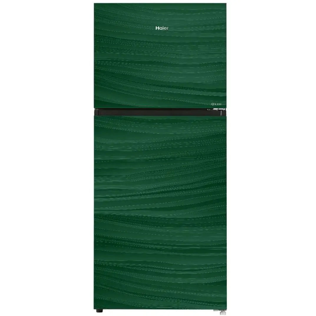 Haier HRF-538EPB E-Star Glass Door Refrigerator – Black Glass front view