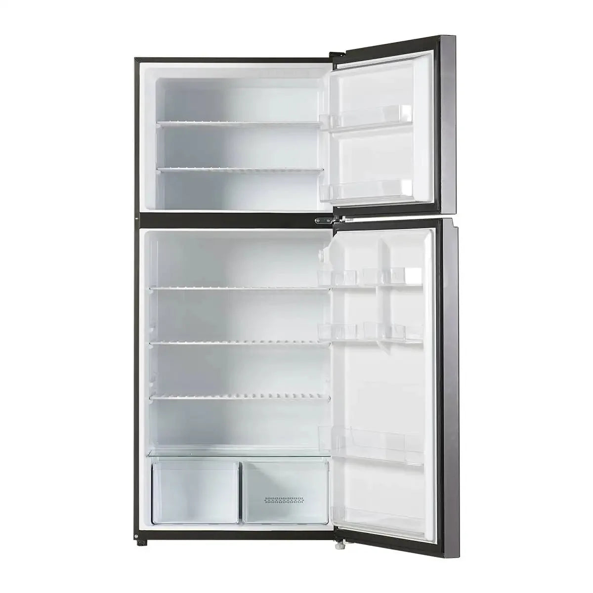 Haier HRF-538EPB E-Star Glass Door Refrigerator – Black Glass open view