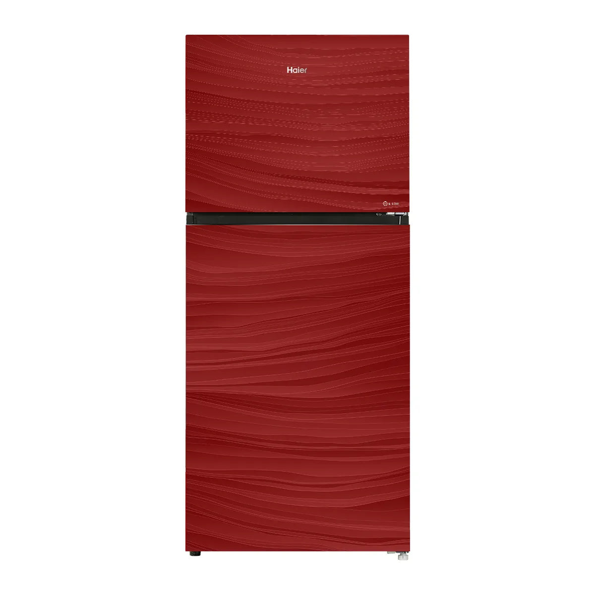 Haier HRF-538EPR E-Star Glass Door Refrigerator – Red Glass front view