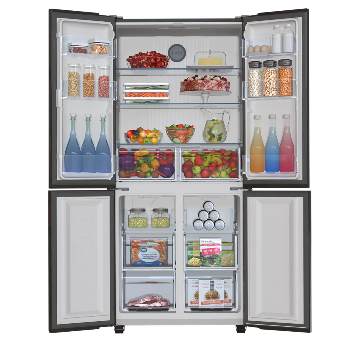 Haier HRF-578TBG T-Door Inverter Refrigerator side view