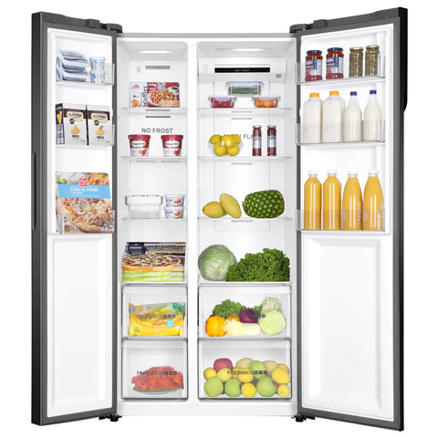Haier HRF-622IBG Side-by-Side Inverter Refrigerator interior view