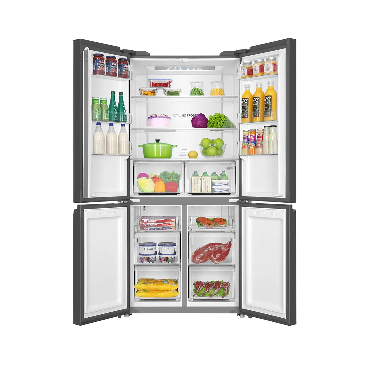Haier HRF-678TGG T-Door Inverter Refrigerator interior view