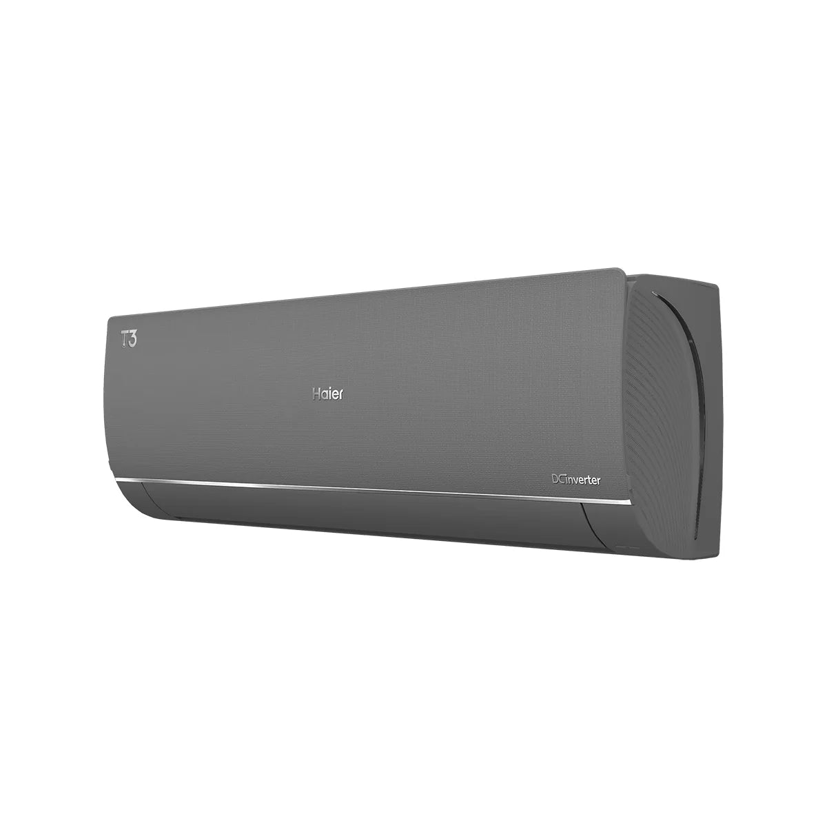 Haier HSU-14HFTEX DG T3 1.25 Ton Inverter AC Grey Dark Grey front view
