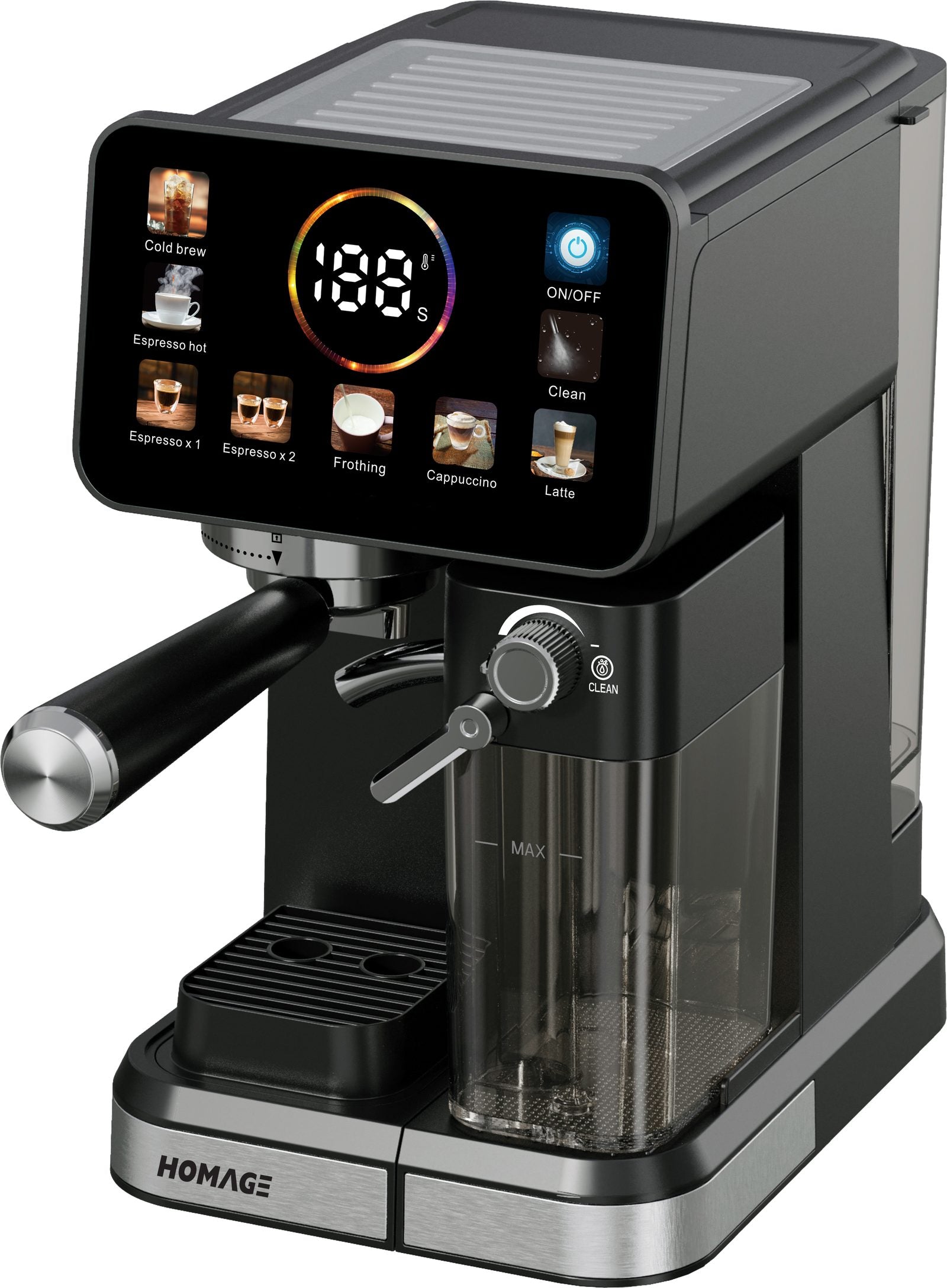 Homage HCM-15515 Coffee Maker — side view | Homage HCM-15515 Coffee Maker / Espresso 1.5L | ShandaarBuy