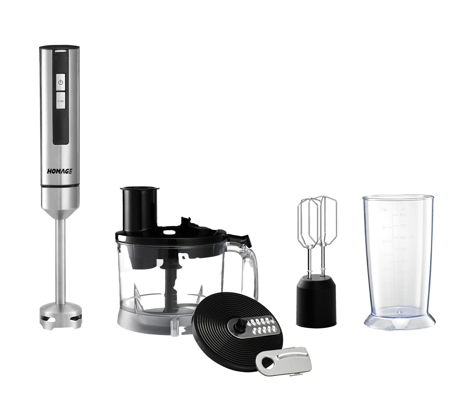 Homage HHB-604A0 Hand Blender — front view | Homage HHB-604A0 Hand Blender (4 in 1) | ShandaarBuy