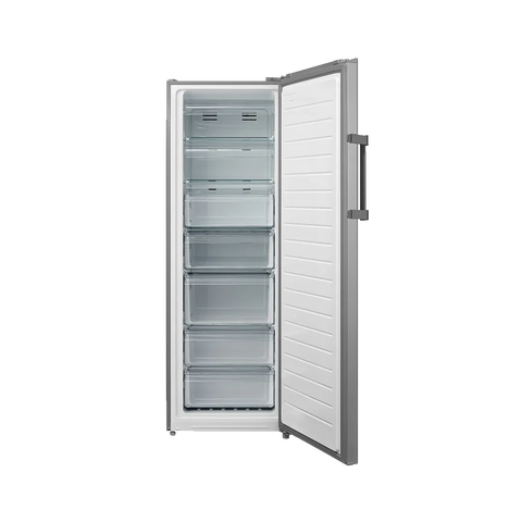 Homage HCF-2501V Convertible Vertical Freezer – Silver angle view