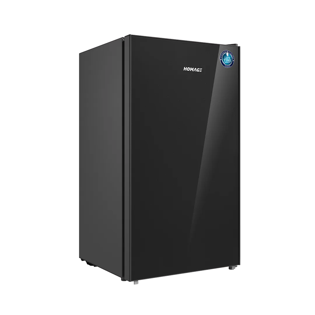 Homage HRF-1051F Single Door Room Refrigerator – Black front view