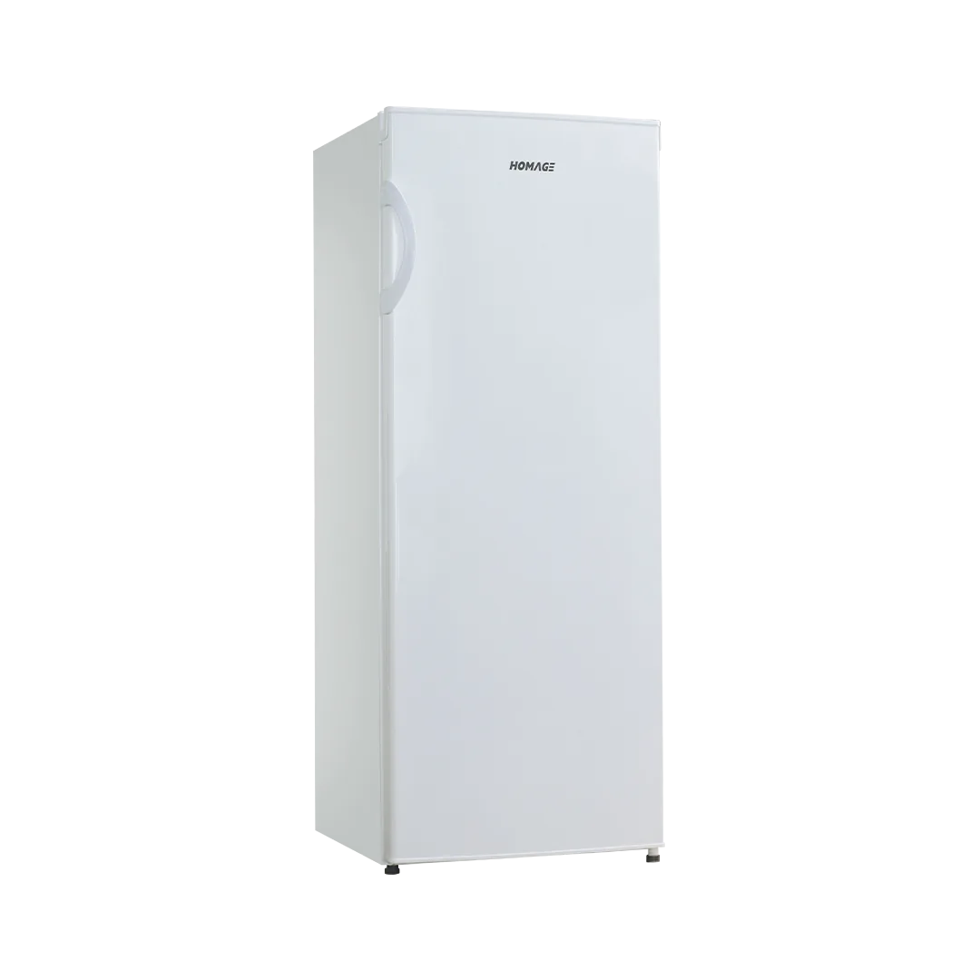 Homage HVF-2601V Vertical Freezer – White front view
