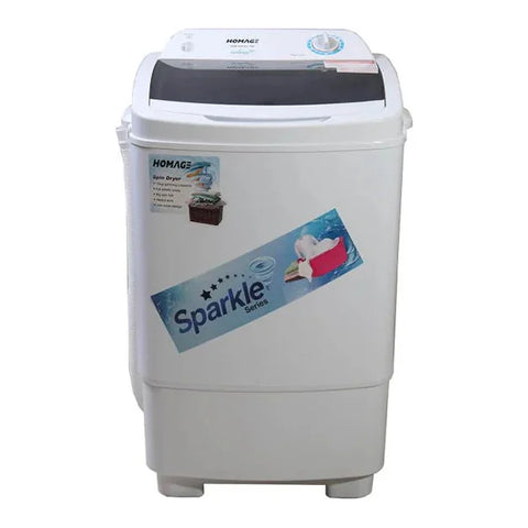 Homage HW-49101-SP 10kg Sparkle Spinner in White - front view