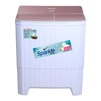 Homage HWM-49102 GD 10kg Twin Tub Washing Machine in Coffee Diamond - front view