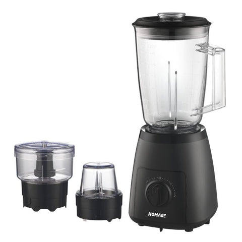 Homage HTB-603B0 Blender — front view | Homage HTB-603B0 Table Blender (3 in 1) | ShandaarBuy