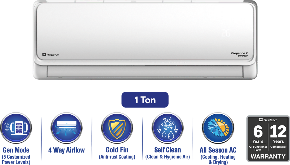 Elegance X 1 Ton Inverter Split AC