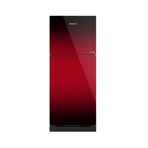 Kenwood KRF-23357 Inverter Glass Door 11 Cu Ft Refrigerator – Maroon Glass front view