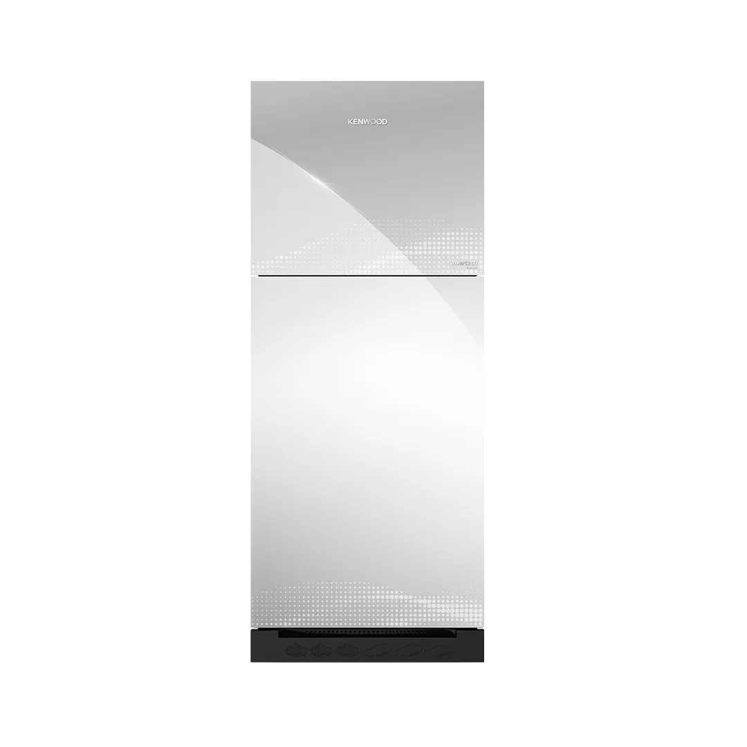 Kenwood KRF-23357 Inverter Glass Door 11 Cu Ft Refrigerator – Mirror front view