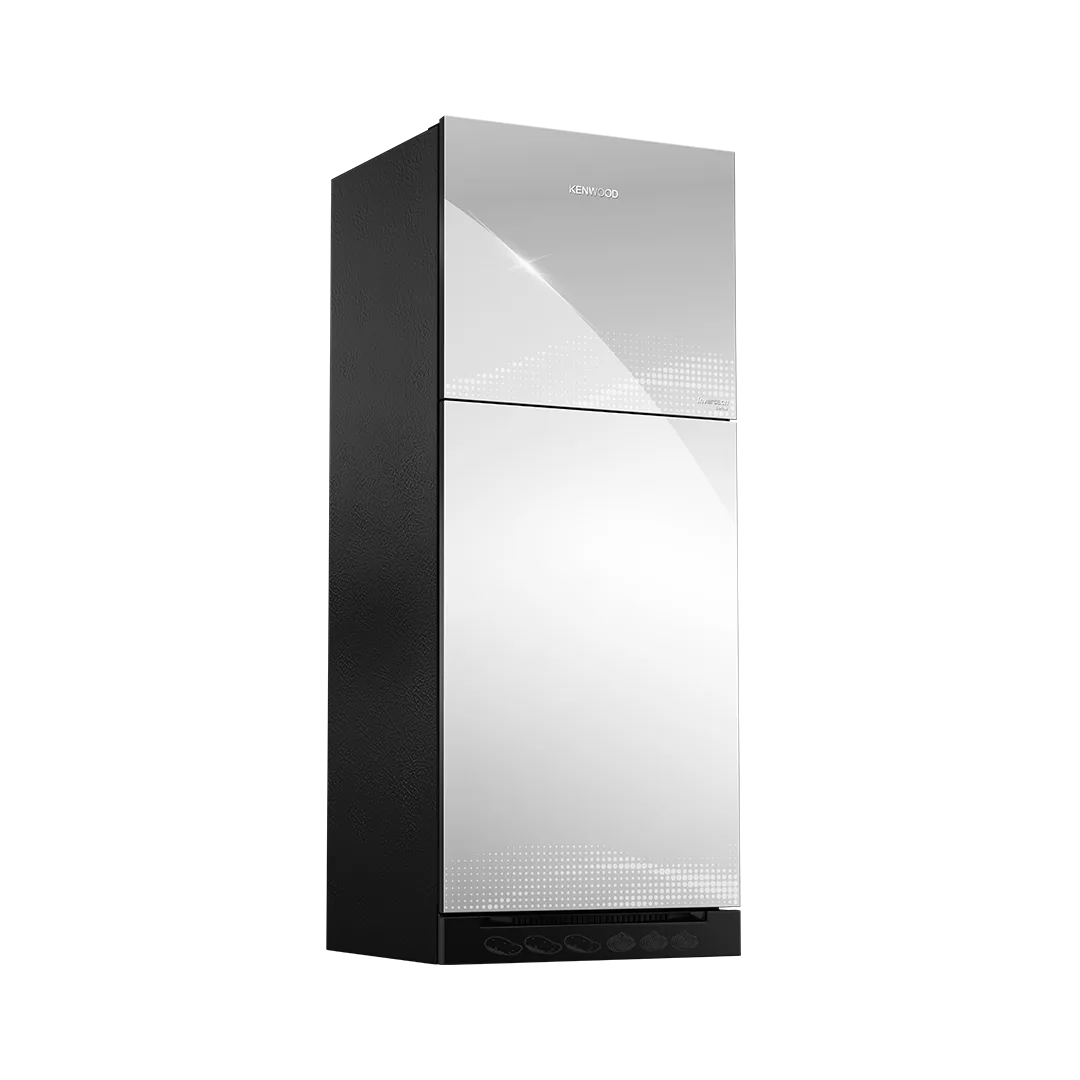 Kenwood KRF-26657 Inverter Glass Door 18 Cu Ft Refrigerator – Mirror angle view