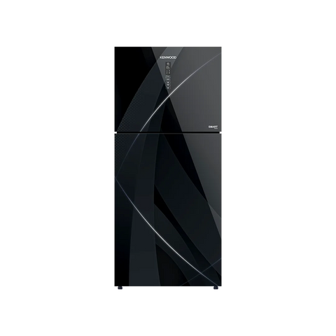 Kenwood KRF-27857 Smart Inverter Glass Door 20 Cu Ft Refrigerator – Black Glass side view