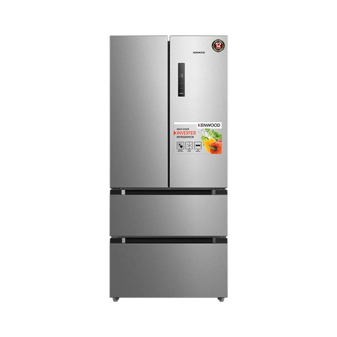 Kenwood KRFI-5504 Inverter No Frost Multi-Door Refrigerator – Silver front view