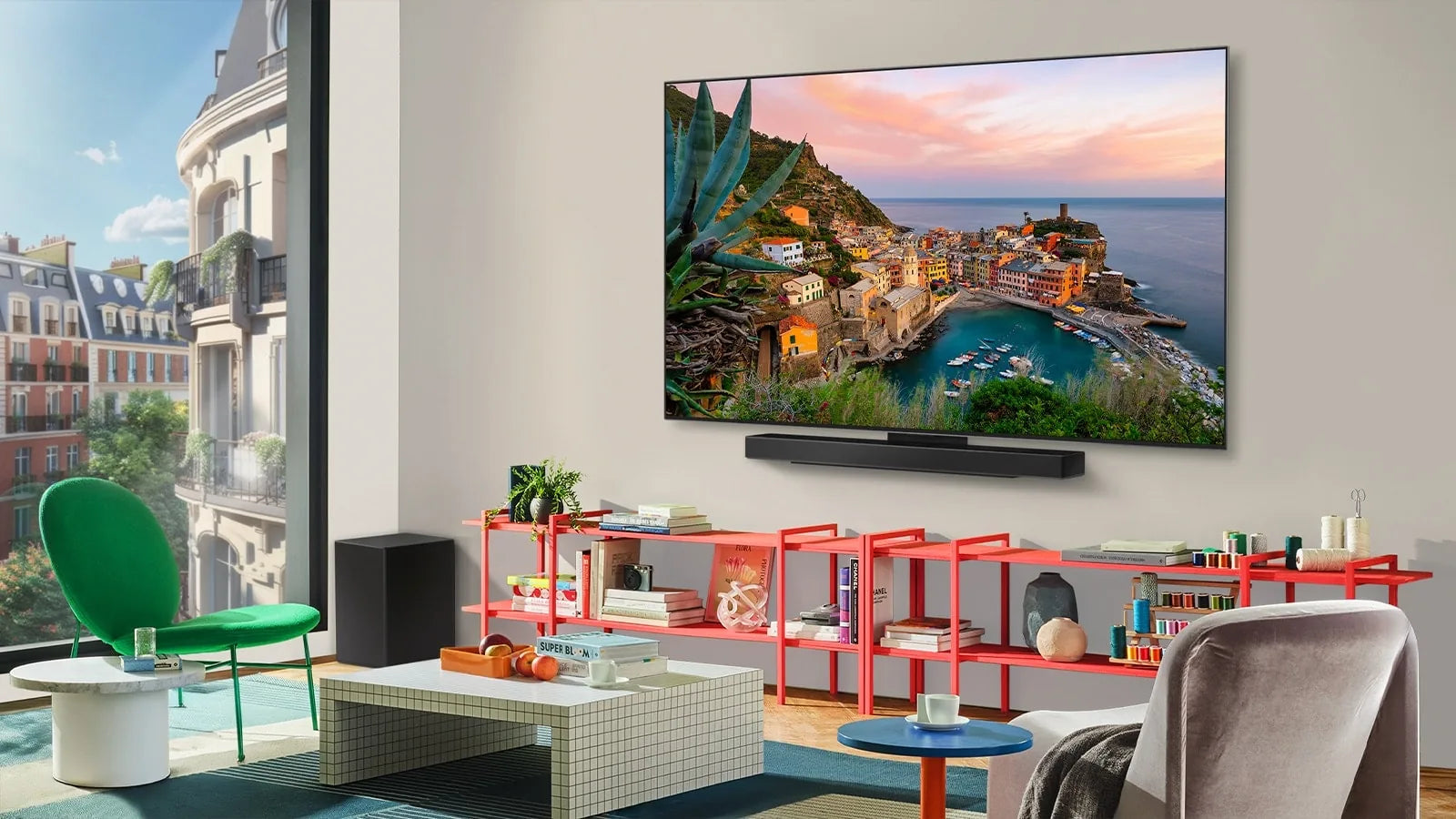 LG 83" OLED83C3PSA OLED evo C3 4K Smart TV angle view