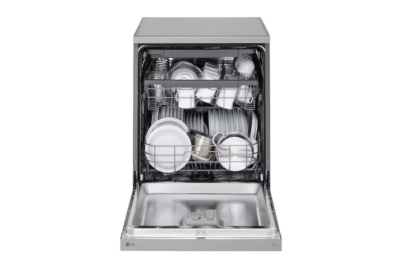 LG 14 Place Settings Dishwasher DBC513TSE - racks loaded, door open