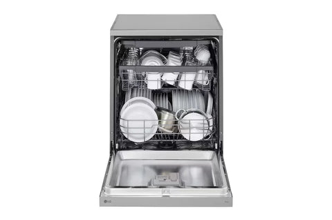 LG 14 Place Settings Dishwasher DBC513TSE - racks loaded, door open
