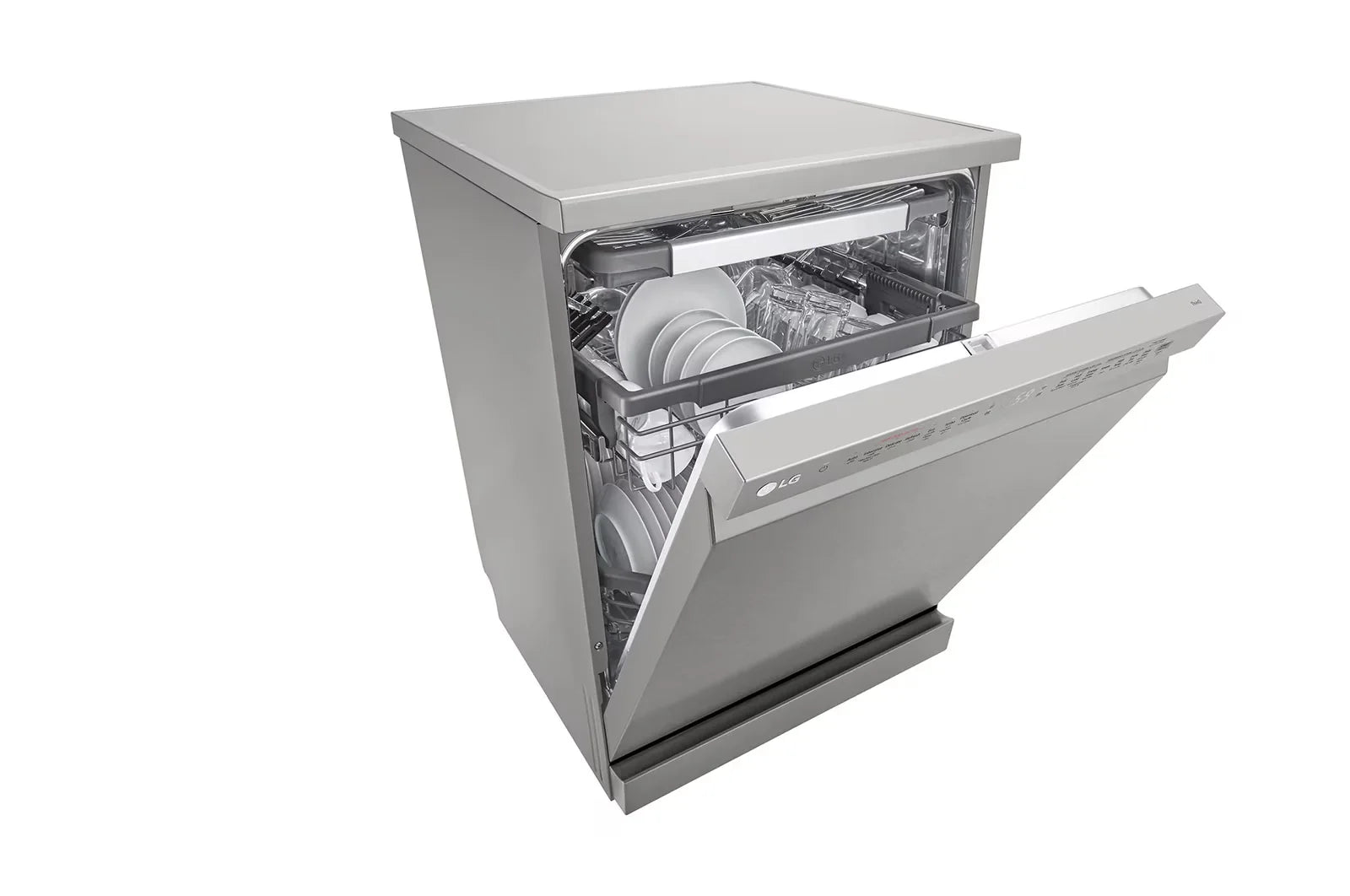LG 14 Place Settings Dishwasher DFC-435FP - door open, angled view
