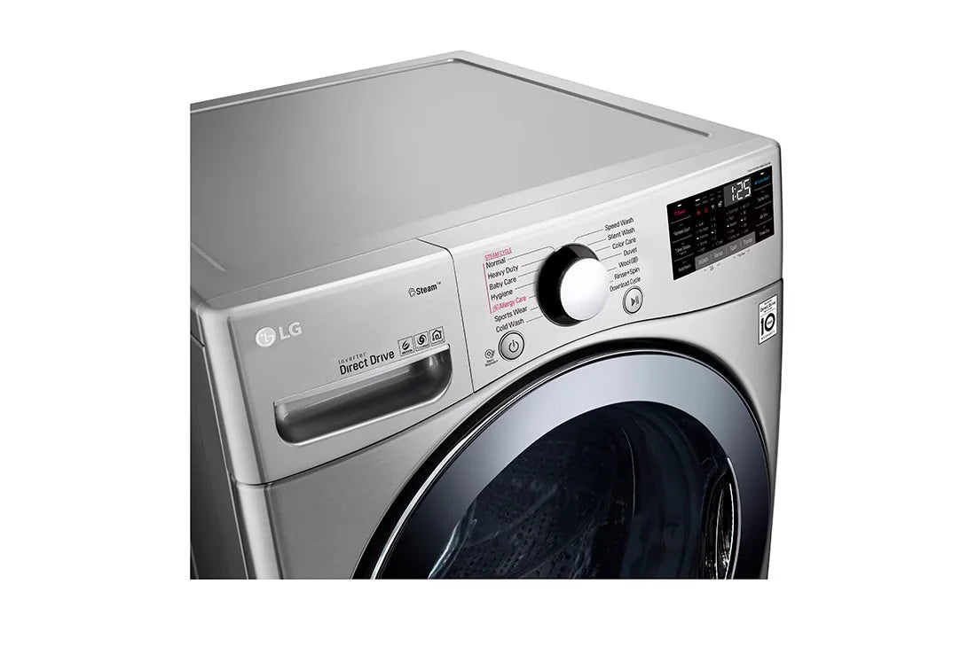 LG 24kg Front Load Washing Machine F0P3CYVDT - angled close-up