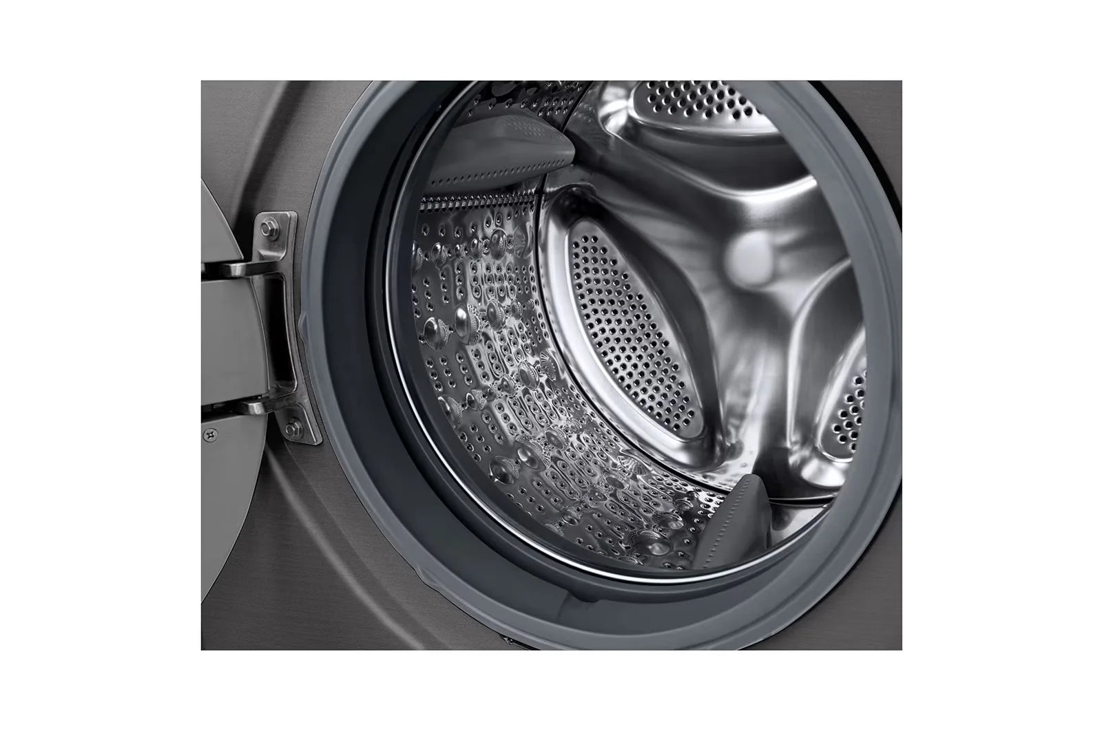 LG 8/5kg Front Load Washer Dryer F2V5PGPT2 - drum close-up