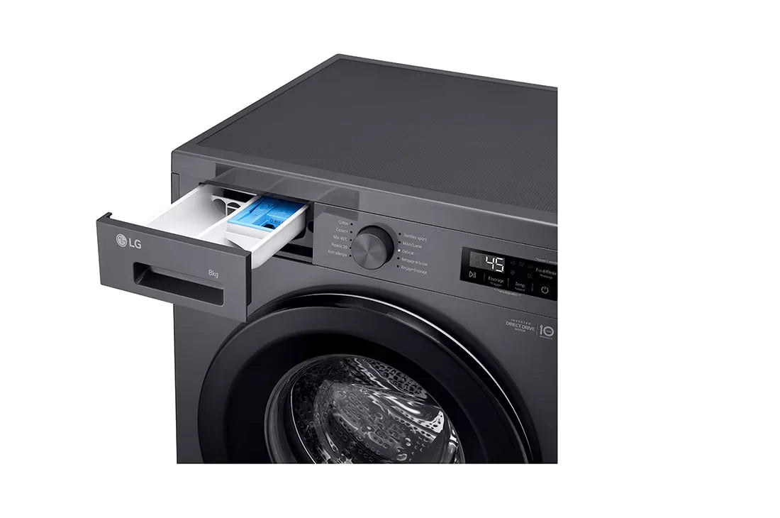 LG 9kg Front Load Washing Machine F2Y1VYP6J - detergent drawer