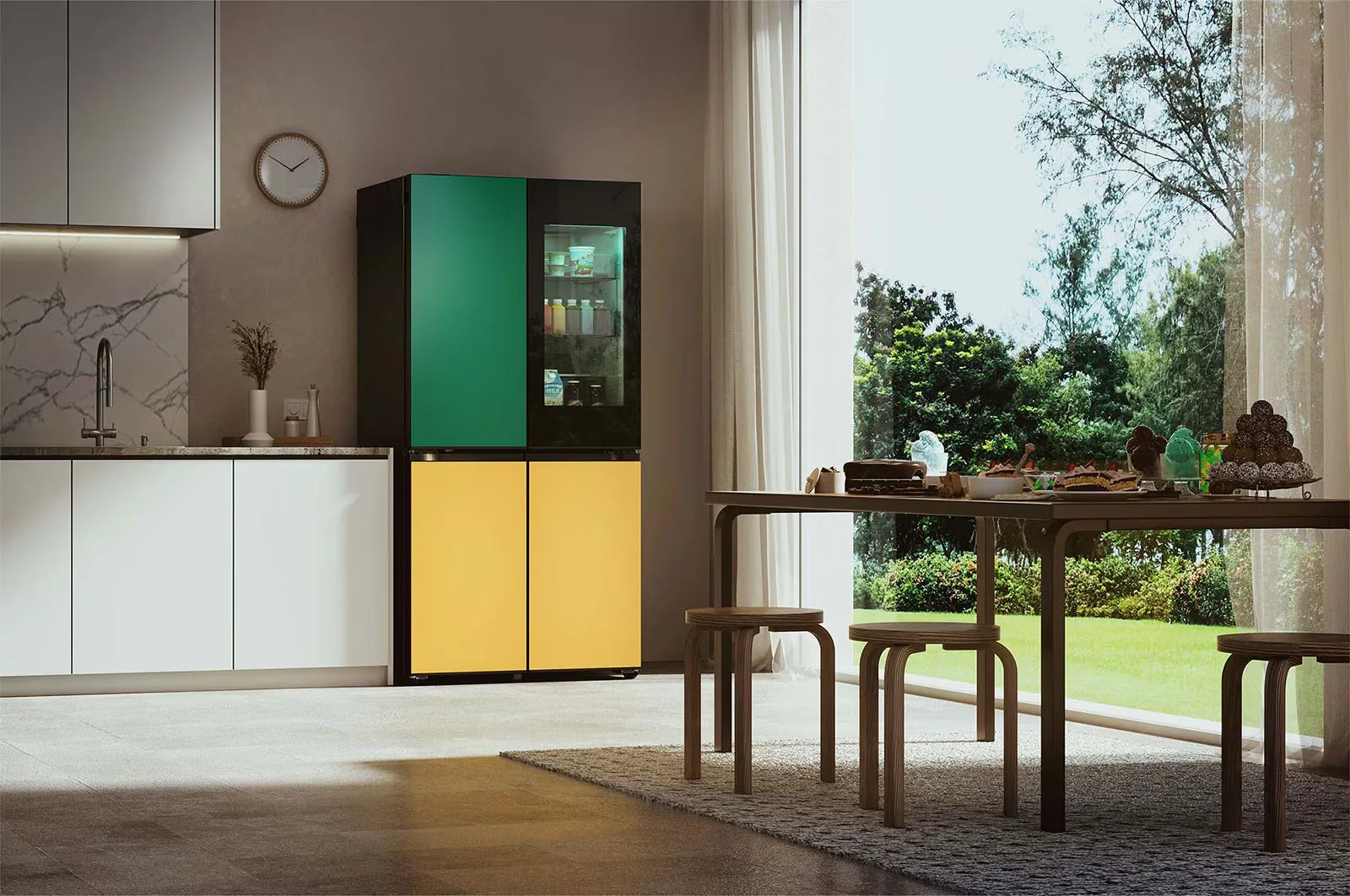 LG GR-A34FDMKB 617L French Door Refrigerator – MoodUP LED Doors feature view