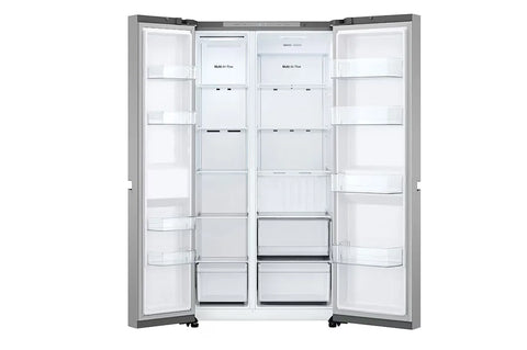 LG GR-B267KLJW 658L Side-by-Side Refrigerator – Prime Silver interior view
