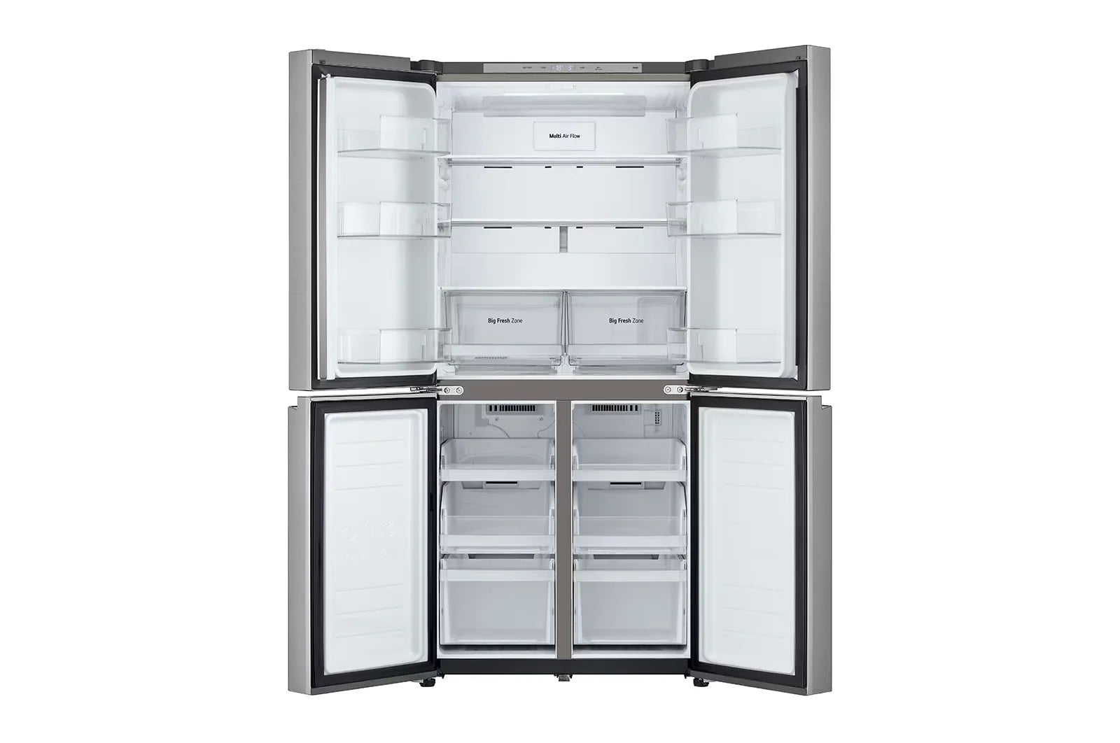LG GR-B29FFLZB 464L French Door Refrigerator – Prime Silver open view