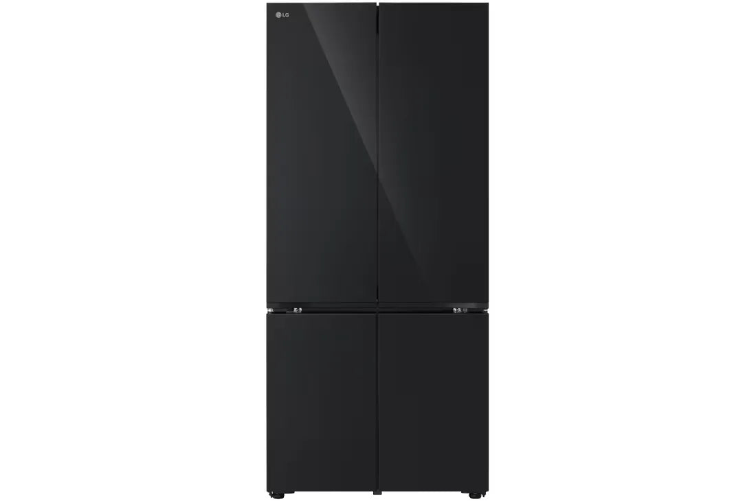 LG GR-B30FFGPB 611L French Door Refrigerator – Black Glass front view