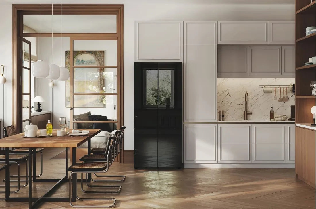 LG GR-B30FFGPB 611L French Door Refrigerator – Black Glass interior view