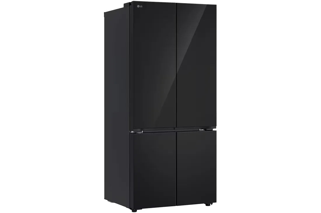 LG GR-B30FFGPB 611L French Door Refrigerator – Black Glass side view