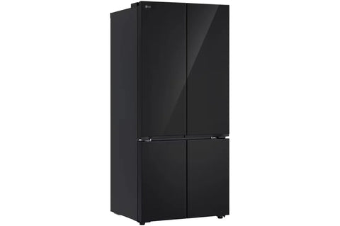 LG GR-B30FFGPB 611L French Door Refrigerator – Black Glass side view