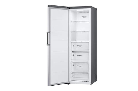 LG GR-B414ELFM 324L Single Door Upright Freezer – Platinum Silver angle view