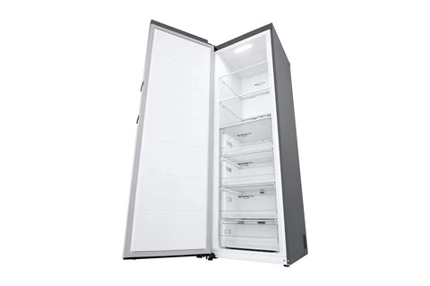 LG GR-B414ELFM 324L Single Door Upright Freezer – Platinum Silver close up