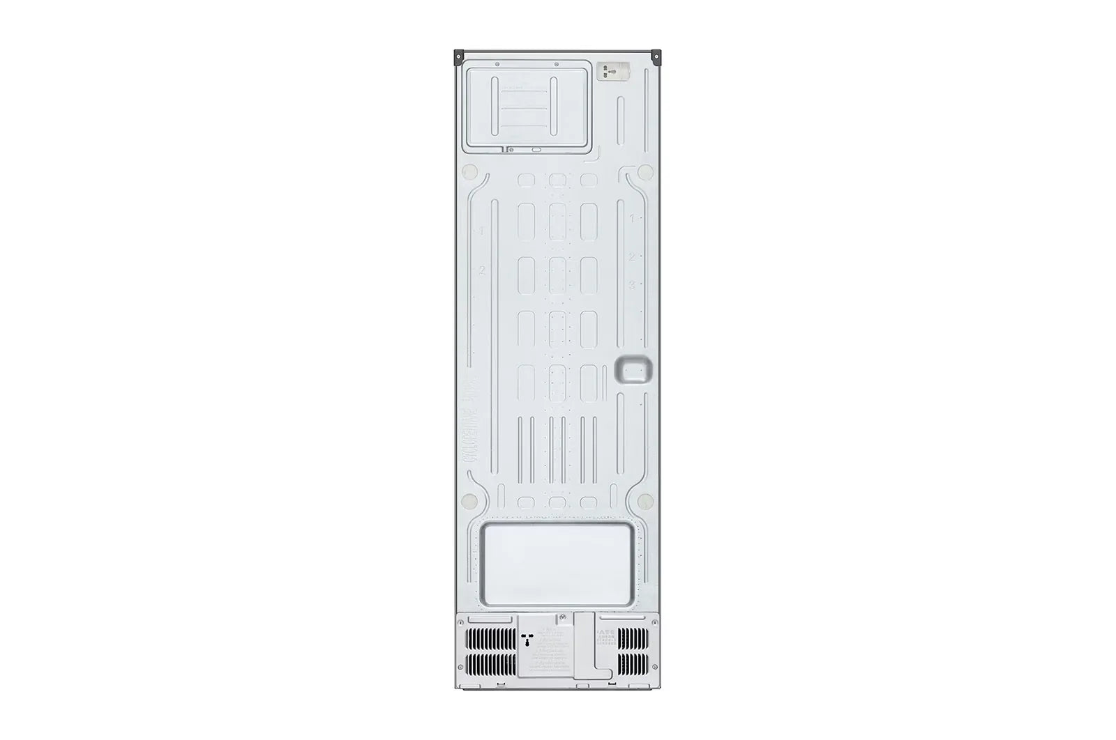 LG GR-B414ELFM 324L Single Door Upright Freezer – Platinum Silver interior view