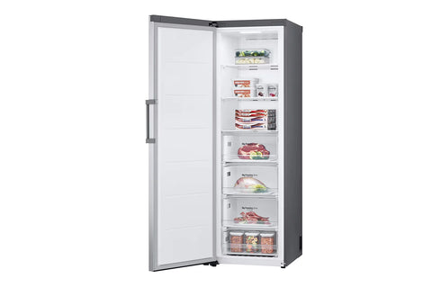LG GR-B414ELFM 324L Single Door Upright Freezer – Platinum Silver side view